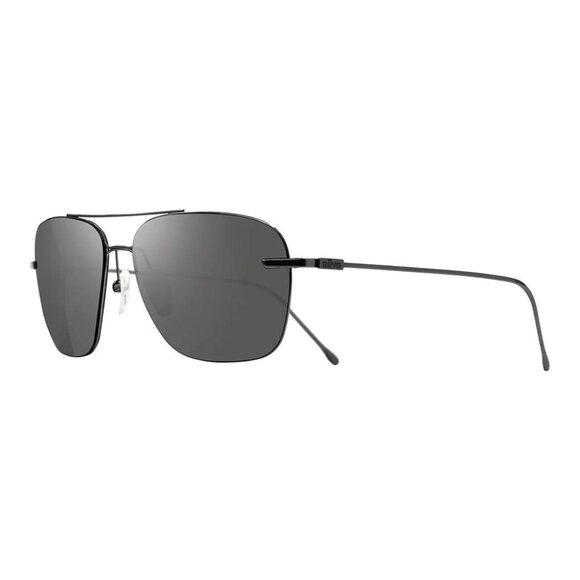 New REVO Air 3 Black Rimless Polarised Square RE 1209 01 GY Sunglasses Women - Picture 1 of 4